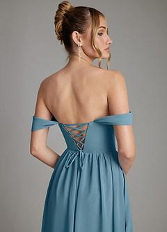 Azazie Caterina Bridesmaid Dresses Bermuda A-Line Corset Chiffon Dress image7