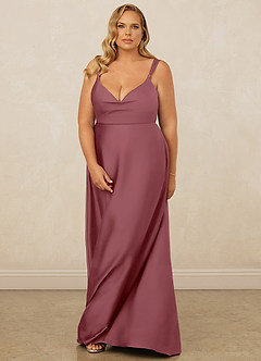 Christian Siriano Bridal for Azazie 1001 Bridesmaid Dresses Desert Rose A-Line Sweetheart Neckline Stretch Satin Dress image15
