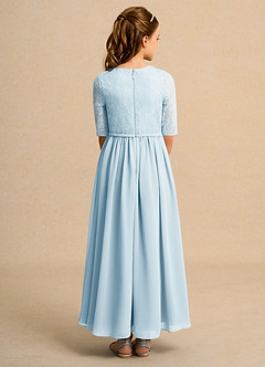 Azazie Pippin Junior Formal vestidos de niña de las flores Vestido de Azul Cielo de Encaje de Corte En A image2