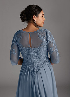 Azazie Mirielle Mother of the Bride Dresses Twilight A-Line Scoop Lace Chiffon Dress image11