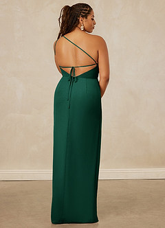 Christian Siriano Bridal for Azazie 1003 Bridesmaid Dresses Emerald Sheath One Shoulder Chiffon Dress image15