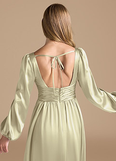 Azazie Norah Final Sale Auburn A-Line Metallic Satin Dress image7