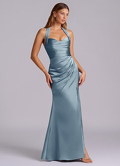 Azazie Destiny Suknie dla druhen Syrena Dekolt w kształcie serca Satyna elastyczna Do ziemi Sukienka image3