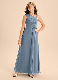 Azazie Brooke Junior A-Linie Seitliche Cut-Outs Chiffon Kleid Zwielichtviolett image4