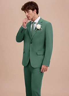 front Ethan Eucalyptus Refined Weave Suit Jacket