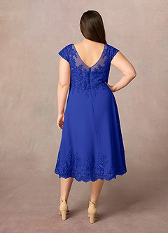 Azazie Terrano Mother of the Bride Dresses Royal Blue A-Line Scoop Lace Dress image9