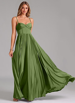 Azazie Akiko Bridesmaid Dresses Juniper A-Line Sweetheart Neckline Stretch Satin Dress image5