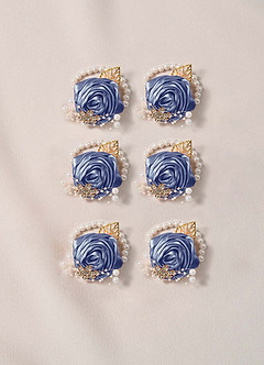 front 6PC Matching Color Bridesmaids Wrist Corsage with Pearl Bracelet