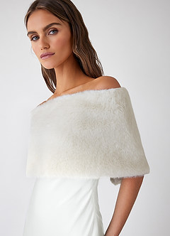 front Écharpe en fausse fourrure éthérée