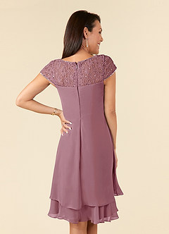 Azazie Tess Mother of the Bride Dresses Vintage Mauve Empire Sequins Chiffon Dress image6