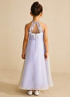 Azazie Ladybug Flower Girl Dresses Lilac A-Line Lace Organza Dress image5