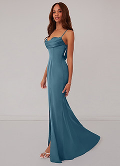 Barbie ♥ Azazie Bridesmaid Dresses Bermuda Mermaid Corset Stretch Satin Dress image4