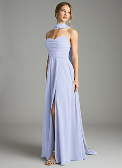 Azazie Ayla Abiti da Damigella Abito A-Line in Chiffon Scollo a Cuore Lavanda image8