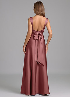 Azazie Beatrice 신부 들러리 드레스 A라인 스윗하트 네크라인 스트레치 새틴 바닥 길이 드레스 image6