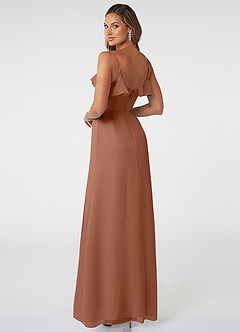 Azazie Natalia Final Sale Bronzer A-Line Chiffon Dress image4