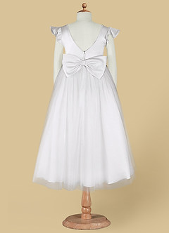 Azazie Aster Final Sale Dusty Rose A-Line with Sleeves Tulle Dress image7