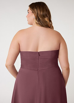 Azazie Arabella Allure Bridesmaid Dresses Sangria A-Line Sweetheart Neckline Chiffon Convertible Dress image10