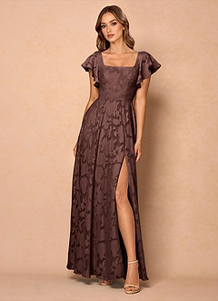 Anna Mocha Coco Ruffled Maxi Dress image3