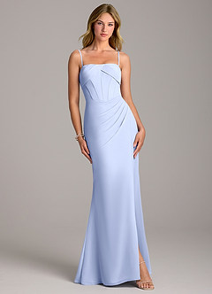 Azazie Chantel Robes de demoiselle d'honneur Robe Fourreau Convertible en Mousseline de soie Sans bretelle Eis image4