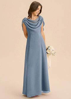 Azazie Lambie Junior Twilight A-Line Pleated Chiffon Dress image5