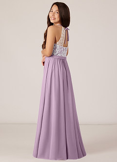 Azazie Fahari Junior Wisteria A-Line Lace Chiffon Dress image5