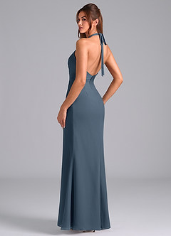 Azazie Valerie Bridesmaid Dresses Neptune Mermaid Pleated Chiffon Dress image5