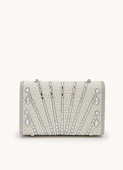 front Sparkling Rhinestone Starburst Evening Bag