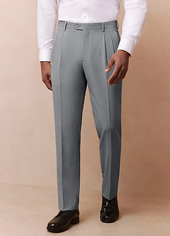 front Owen Grey Lightweight Tailored Dress Pants