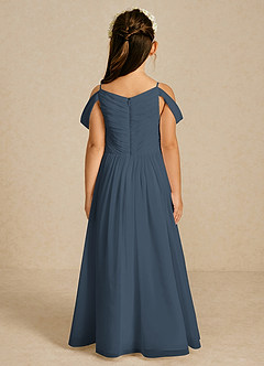 Azazie Chelle Flower Girl Dresses Neptune A-Line Pleated Chiffon Dress image2