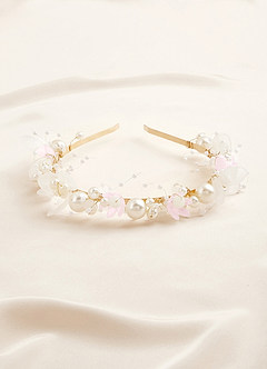 front Pearl Floral Headband