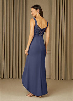 Azazie Yabelle Mother of the Bride Dresses Stormy Mermaid Lace Chiffon Dress image4
