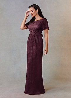 Upstudio Alameda Final Sale Mulberry A-Line Ruched Metallic Mesh Dress image4