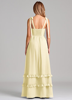 Azazie Anastacia Bridesmaid Dresses Lemon Sorbet A-Line Sweetheart Neckline Chiffon Dress image2