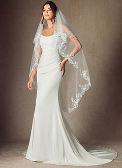 front Estelle Floral Lace Waltz Veil