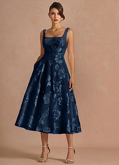 Brynn Navy Midi Dress image5