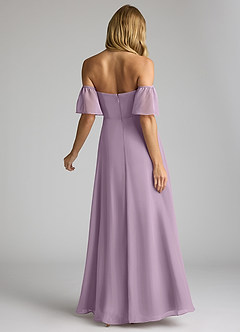 Azazie Sue Bridesmaid Dresses Wisteria A-Line Off the Shoulder Chiffon Convertible Dress image4