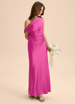 Azazie Emerson Junior Klä av Tubklänning i Stretch Satin Av axeln image4