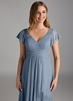 Azazie Omari Final Sale Twilight A-Line Mesh Dress image3