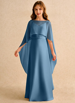 Azazie Fishie Girls Formal Flower Girl Dresses Bermuda A-Line Matte Satin Dress image5