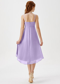 Azazie Mariam Junior Lilac A-Line Pleated Chiffon Dress image2