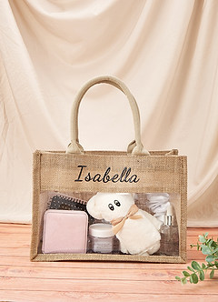 Personalized Bride Burlap Tote Bag