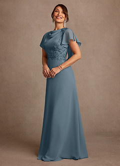 Azazie Frieda Vestidos para mãe da noiva Vestido Crepúsculo de Chiffon de Linha A com Apliques image2