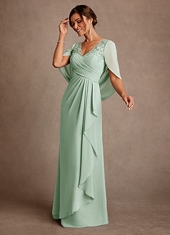 Azazie Santa Clara Mother of the Bride Dresses Agave A-Line Lace Dress image4