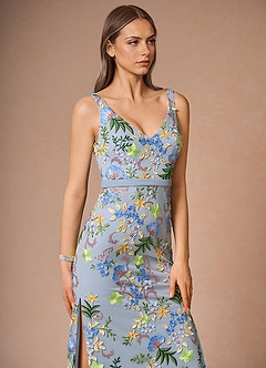 Lilwen Sky Blue Multi Maxi Dress image6