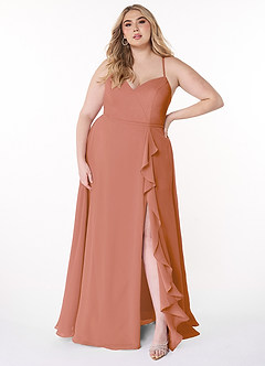 Azazie Naeem Bridesmaid Dresses MAI TAI A-Line V-Neck Ruffle Chiffon Dress image7