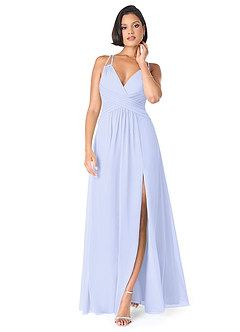 Azazie Farren Bridesmaid Dresses Lavender A-Line Pleated Chiffon Convertible Dress image1