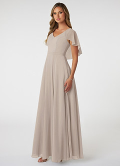Azazie Jamie Bridesmaid Dresses Frost A-Line Chiffon Dress image3