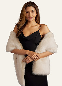 front Faux Fur Scarf Stoles Wraps