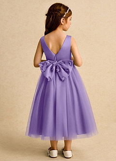 Azazie Malva Flower Girl Dresses Tahiti Ball-Gown Bow Tulle Dress image1