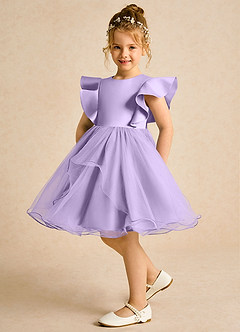 Azazie Chirp vestidos de niña de las flores Vestido de Lila de Tul de Princesa image5
